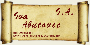 Iva Abutović vizit kartica